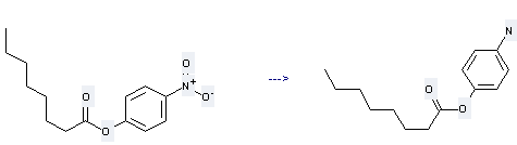 Octanoic acid,4-nitrophenyl ester can be used to produce p-aminomethyl octanoate